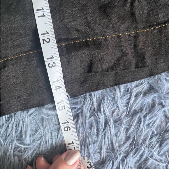 Everlane Brown Black Linen Boxer Shorts Size S - Picture 6 of 6